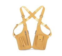 FANDARE Diebstahlsichere Unterarm Brusttasche PU-Leder Schultertasche Schulterholster Sling Crossbody Bag Umhängetasche Wasserdicht für Reisen Wandern Sport Arbeit Daypacks Unterarmtasche Gelb