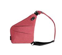 FANDARE Diebstahlsicherer Umhängetasche Herren, Umhängetasche mit mehreren Taschen, Reisetasche für Herren, Crossbody Bag für Läufer, Workout, Wandern, Radfahren, Reisen Rot