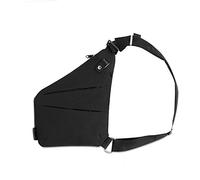 FANDARE Diebstahlsicherer Umhängetasche Herren, Umhängetasche mit Mehreren Taschen, Reisetasche für Herren, Crossbody Bag für Läufer, Workout, Wandern, Radfahren, Reisen Schwarz