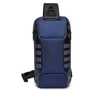 FANDARE Diebstahlsicherung Brusttasche Sling Rucksack Casual Daypacks mit USB für Herren Damen Schultertasche Umhängetasche für Outdoor Sport Wandern Radfahren Reisen Wasserdicht Polyester Blau