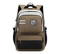FANDARE Draußen Schulrucksäcke Sport Schultasche Mädchen Jungen Minimalist Carry Tagesrucksäcke Student Groß Campus-Begleiter Schulranzen Rucksack Reisen Schulrucksack Daypack Braun
