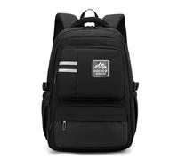 FANDARE Draußen Schulrucksäcke Sport Schultasche Mädchen Jungen Minimalist Carry Tagesrucksäcke Student Groß Campus-Begleiter Schulranzen Rucksack Reisen Schulrucksack Daypack Schwarz
