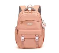 FANDARE Einfach Schulrucksäcke Schultasche Mädchen Jungen Jugendlich Von Straßen zu Pfaden Tagesrucksäcke Student Schulranzen Alltagsrucksäcke Rucksack Reisen Weekender Schulrucksack Daypack Rosa