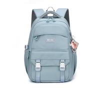 FANDARE Einfach Schulrucksäcke Schultasche Mädchen Jungen Jugendlich Von Straßen zu Pfaden Tagesrucksäcke Student Schulranzen Alltagsrucksäcke Rucksack Reisen Weekender Schulrucksack Daypack Hellblau