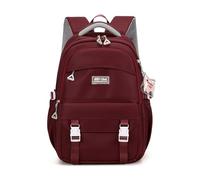 FANDARE Einfach Schulrucksäcke Schultasche Mädchen Jungen Jugendlich Von Straßen zu Pfaden Tagesrucksäcke Student Schulranzen Alltagsrucksäcke Rucksack Reisen Weekender Schulrucksack Daypack Rot