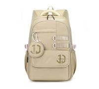 FANDARE Einfache Kinderrucksack mit Münzgeldtasche für 8-17 Jahre Jungen Mädchen Schulranzen Schulrucksäcke Schultasche Tagesrucksäcke Student Alltagsrucksäcke 40L Rucksack Khaki