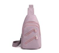 FANDARE Elegant Damen Brusttasche Mädchen Umhängetasche mit Kopfhörerloch Sling Crossbody Bag Vorderbrusttasche Schultertaschen Brustbeutel Brustbag für Schule Outdoor Reise Wandern Wasserdichtes
