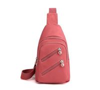 FANDARE Elegant Damen Brusttasche Mädchen Umhängetasche mit Kopfhörerloch Sling Crossbody Bag Vorderbrusttasche Schultertaschen Brustbeutel Brustbag für Schule Outdoor Reise Wandern Wasserdichtes