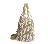 FANDARE Elegant Damen Brusttasche Mädchen Umhängetasche mit Kopfhörerloch Sling Crossbody Bag Vorderbrusttasche Schultertaschen Brustbeutel Brustbag für Schule Outdoor Reise Wandern Wasserdichtes