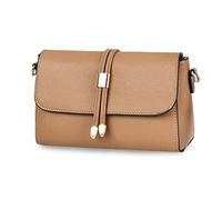 FANDARE Elegant Umhängetasche Damen Schultertasche Frauen Crossbody Bag Damentasche Schulterriemen Frauen Abendtasche Citytasche Reise Handtasche Wasserdicht PU Leder Khaki