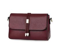 FANDARE Elegant Umhängetasche Damen Schultertasche Frauen Crossbody Bag Damentasche Schulterriemen Frauen Abendtasche Citytasche Reise Handtasche Wasserdicht PU Leder Weinrot
