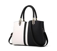 FANDARE Elegante Damen Umhängetaschen Schultertasche Frauen Handtasche PU Leder Wasserdicht für Büro Einkauf Arbeitstasche Reisen Henkeltaschen Crossbody Bag Schwarz