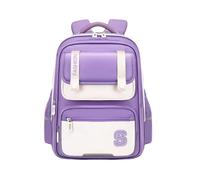 FANDARE Ergonomischer Kinderrucksack mit Brustgurt Reflektorstreifen und Wasserabweisendem Oxford-Stoff Große Kapazität 3D-Rückenpolster & Verstellbare S-förmige Schultergurte Lila