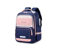 FANDARE Ergonomischer Schulrucksack mit Reflektierenden Streifen Wasserdichtes Oxford Großes Volumen 3D-Rücken Belüftetes Mesh für Mädchen Jungen Rosa
