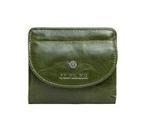 FANDARE Geldbörse Ledergeldbörse Herren Damen Kurz Geldbörse Brieftasche Portmonee Geldklammer Kreditkartenetui Geldbeutel Reise Wallet Grün