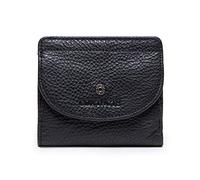 FANDARE Geldbörse Ledergeldbörse Herren Damen Kurz Geldbörse Brieftasche Portmonee Geldklammer Kreditkartenetui Geldbeutel Reise Wallet Schwarz