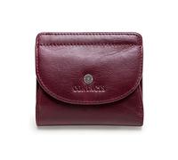 FANDARE Geldbörse Ledergeldbörse Herren Damen Kurz Geldbörse Brieftasche Portmonee Geldklammer Kreditkartenetui Geldbeutel Reise Wallet Rot