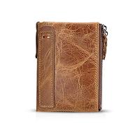 FANDARE Geldbörse mit RFID Schutz Herren Brieftasche Damen Geldklammer Kreditkartenetui Geldbeutel Kartenhalter Portmonee Leder Geldbörse Khaki