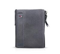 FANDARE Geldbörse mit RFID Schutz Herren Brieftasche Damen Geldklammer Kreditkartenetui Geldbeutel Kartenhalter Portmonee Leder Geldbörse Grau