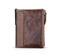 FANDARE Geldbörse mit RFID Schutz Herren Brieftasche Damen Geldklammer Kreditkartenetui Geldbeutel Kartenhalter Portmonee Leder Geldbörse Braun