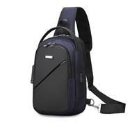 FANDARE Geschäft Brusttasche Herren Messenger-Bags Junge Umhängetasche Men Sling Bag Schultertaschen Brustbeutel Tragtasche Brustbag für Reise Schule Wandern Wasserdichtes Polyester Blau