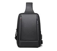 FANDARE Geschäft Brusttasche Herren Schultertasche Damen Sling Bag Umhängetasche Brustbeutel Hängetasche Handgepäck für Reise Arbeiter Freizeit Büro Messenger Bag Crossover Daypacks Polyester Schwarz