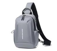 FANDARE Geschäft Brusttasche Herren Schultertasche Sling Bag Umhängetasche Brustbeutel Hängetasche Handgepäck für Reise Arbeiter Freizeit Büro Messenger Bag Crossover Daypacks Polyester Grau