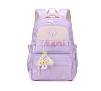 FANDARE Graffiti Schulrucksäcke Süß Schultasche Mädchen Jungen Jugendlich Minimalist Carry Tagesrucksäcke Student Schulranzen Alltagsrucksäcke Rucksack Reisen Schulrucksack Daypack Hellviolett