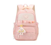 FANDARE Graffiti Schulrucksäcke Süß Schultasche Mädchen Jungen Jugendlich Minimalist Carry Tagesrucksäcke Student Schulranzen Alltagsrucksäcke Rucksack Reisen Schulrucksack Daypack Rosa