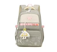 FANDARE Graffiti Schulrucksäcke Süß Schultasche Mädchen Jungen Jugendlich Minimalist Carry Tagesrucksäcke Student Schulranzen Alltagsrucksäcke Rucksack Reisen Schulrucksack Daypack Hellgrau