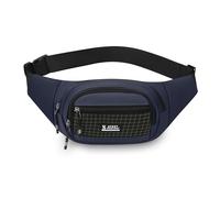 FANDARE Gürteltasche Damen Herren Hüfttasche mit 3 Reißverschlusstaschen Umhängetasche Brusttasche Sling Bag Bauchtasche Handy Laufgürtel für Spaziergänge mit Hunden Laufen Wandern Reisen Dunkelblau D