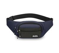 FANDARE Gürteltasche Damen Herren Hüfttasche mit 3 Reißverschlusstaschen Umhängetasche Brusttasche Sling Bag Bauchtasche Handy Laufgürtel für Spaziergänge mit Hunden Laufen Wandern Reisen Dunkelblau B