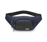FANDARE Gürteltasche Damen Herren Hüfttasche mit 3 Taschen Umhängetasche Brusttasche Sling Bag Bauchtasche Laufgürtel für Handy für Spaziergänge mit Hunden, Laufen, Wandern, Reisen Dunkelblau C