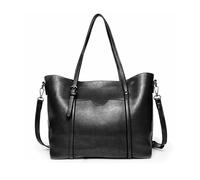 FANDARE Handtasche Damen Laptoptasche 13 Zoll Shopper Tasche Arbeitstasche PU Leder Schultertasche Henkeltaschen Aktentasche Tote Handbag Lehrertasche für Uni Business Schule Umhängetasche Schwarz