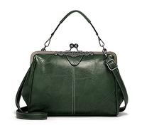 FANDARE Handtaschen Damen Schultertasche Wasserdicht Umhängetasche Handy Bag Frauen PU Leder Schultertasche Crossbody Messenger Bag Shopper Reisen Arbeitstasche Grün