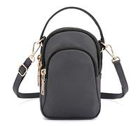 FANDARE Handy Umhängetasche Frauen Schultertasche Damen Handy-Brieftasche Klein Handtasche Reisepass Handytasche für Mädchen Einkaufen Party Schule Reise Unterarmtasche Wasserdicht Nylon Grau