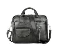 FANDARE Herren Aktentasche Umhängetasche Leder Mann 15.6 Zoll Laptoptasche Damen Henkeltasche Arbeitstasche Business Handtasche Tragetasche Schultertasche Leder Messenger Crossbody Briefcase Schwarz