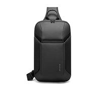 FANDARE Herren Bauchtasche Crossbody Bag Wasserabweisende Reisetasche für Tablet bis 10.5 Zoll Tragbarer Chest Bag Multifunktional für Sport Reisen Business Alltag Arbeitsrucksack Schwarz