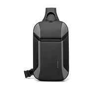 FANDARE Herren Bauchtasche Crossbody Bag Wasserabweisende Reisetasche für Tablet bis 10.5 Zoll Tragbarer Chest Bag Multifunktional für Sport Reisen Business Alltag Arbeitsrucksack Grau