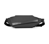 FANDARE Herren Bauchtasche Leichtes Polyester Brustgurt Umhängetasche Wasserdicht mit Verstellbarem Gurt Verstecktem Reißverschluss hinten für Outdoor Reisen Stadt Sport Einkaufen Alltag Schwarz