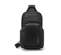 FANDARE Herren Bauchtasche Umhängetasche wasserdicht Reisen Männer Business Arbeit Freizeit 10.5 Zoll Tablet Fach Großes Fassungsvermögen Tragbar Schultertasche Wandern Gym Sport Schwarz
