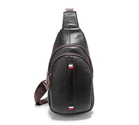 FANDARE Herren Brusttasche Leder Sling Bag Sport-Schultertaschen Umhängetaschen Schultertasche Wasserresistent Crossover Rucksack für Männer Outdoor Reisen Wanderrucksäcke Crossbody Daypacks Braun