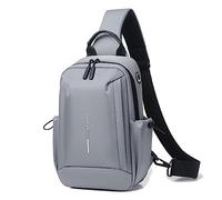 FANDARE Herren Brusttasche Männerhandtasche Umhängetasche Herren Brustbeutel City Bag Shoulder Bag Men Herrenhandtasche Crossbody Bag Schultertasche für Reise Crossbody Pack Wasserdicht Grau