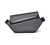 FANDARE Herren Brusttasche Sling Crossbody Bag Manner Umhängetasche Brustbeutel mit Stativgurt Urban Wasserdichtes PU Leder Messenger-Bags Langlebig Schultertaschen für Reise Wandern Bodybag Grau