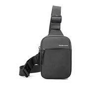 FANDARE Herren Brusttasche Ultraleicht Sling Chest Pack Umhängetasche Schultertasche Bauchtasche Crossover Rucksack Daypacks für Männer Outdoor Reisen Camping Crossbody Bag Wanderrucksäcke Grau