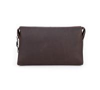 FANDARE Herren Clutch Tasche aus Rindsleder mit Zahlenschloss Große Geldbörse, Handtasche & Kartenetui mit Handgelenkschlaufe Reise, Kartenfächern und verstellbarem Umhängeriemen Braun