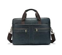 FANDARE Herren Laptop-Aktentaschen Leder Handtasche Business Umhängetasche Wasserdicht Crossbody Messenger Bags Grau