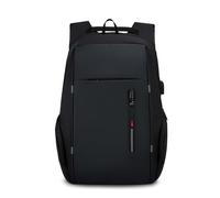 FANDARE Herren Laptop Rucksack mit USB Flugzeug Ryanair Handgepäck Damen Daypacks mit Reflektorstreifen Handtasche Reiserucksack Schulrucksack Schulranzen Weekender Arbeiten Tagesrucksack Schwarz