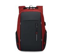 FANDARE Herren Laptop Rucksack mit USB Flugzeug Ryanair Handgepäck Damen Daypacks mit Reflektorstreifen Handtasche Reiserucksack Schulrucksack Schulranzen Weekender Arbeiten Tagesrucksack Rot