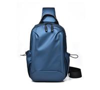 FANDARE Herren Messenger-Bags Brusttasche Junge Umhängetasche Men Sling Bag Wasserdichtes PU Leder Brustbeutel Tragtasche Brust Brustgurt-Tasche Brustbag Reise Schule Wandern Schultertaschen Blau